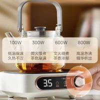 美的(Midea)电磁炉HW10W1-002电陶炉烧水煮茶火锅炉800W家用功率 红外光波加热低辐射 围炉煮茶(不带壶)