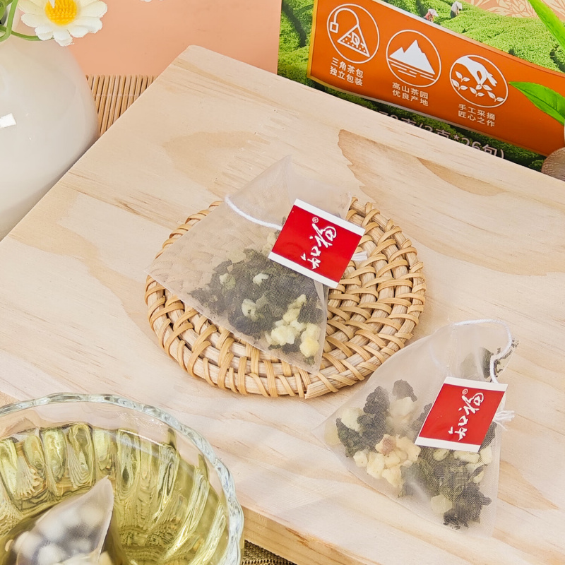 知福好山蜜桃乌龙茶组合花茶袋泡茶独立三角包高清大图