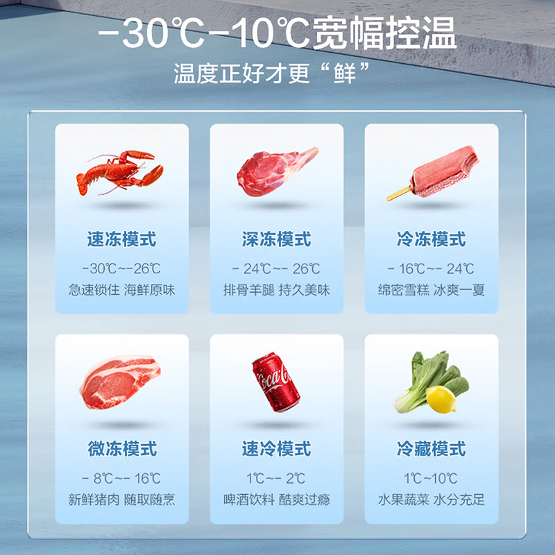 美的(Midea)冷柜203升卧式商用家用冰柜大冷冻柜单温冷藏柜囤货保鲜冰柜一级能效BD/BC-203KMB(E)极地白高清大图