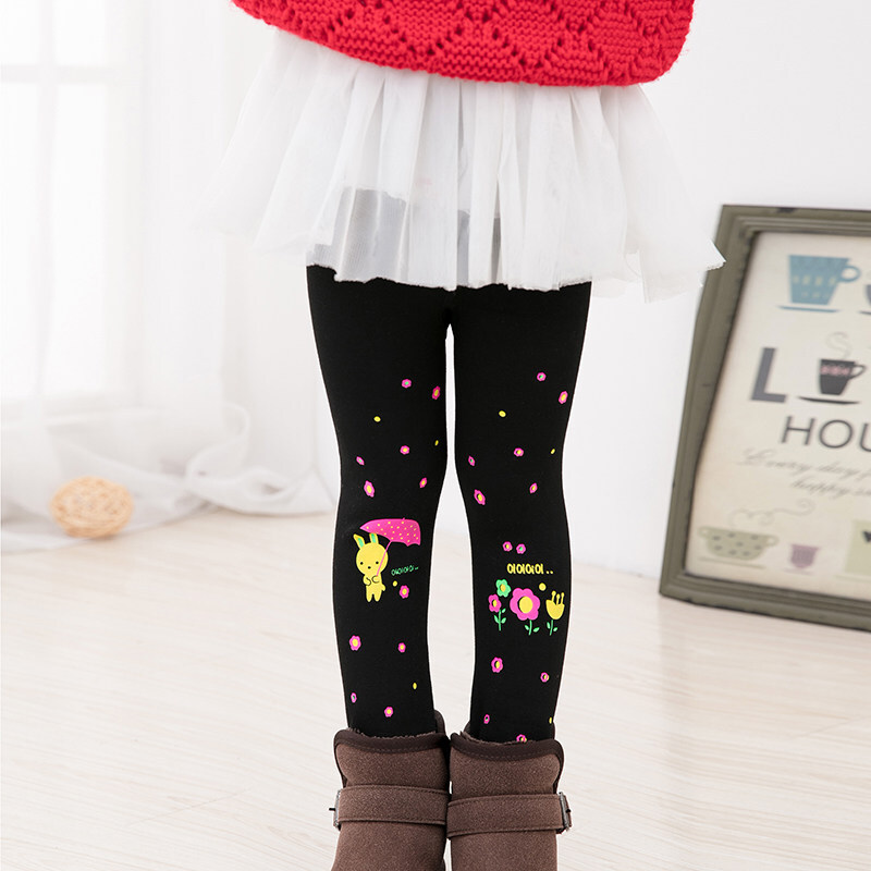 迪鲁奥diluao女童连裤袜子儿童秋冬季棉裤宝宝踩脚外穿小孩童装打底裤