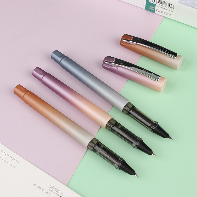 HERO英雄钢笔3951清新渐变色可替换墨囊小学生用三年级女生男士墨水暗尖铱金笔练字书写财务特细EF尖0.38mm高清大图