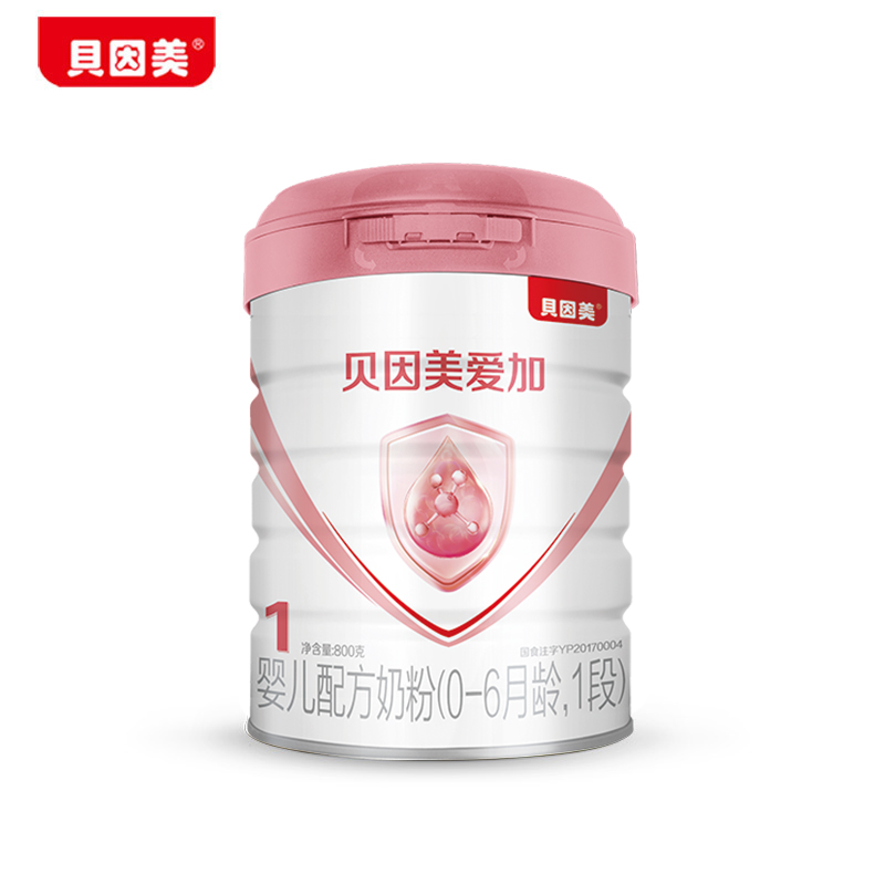 [苏宁自营]贝因美(Beingmate)爱加奶粉1段婴儿配方奶粉0-6个月800g 罐装高清大图