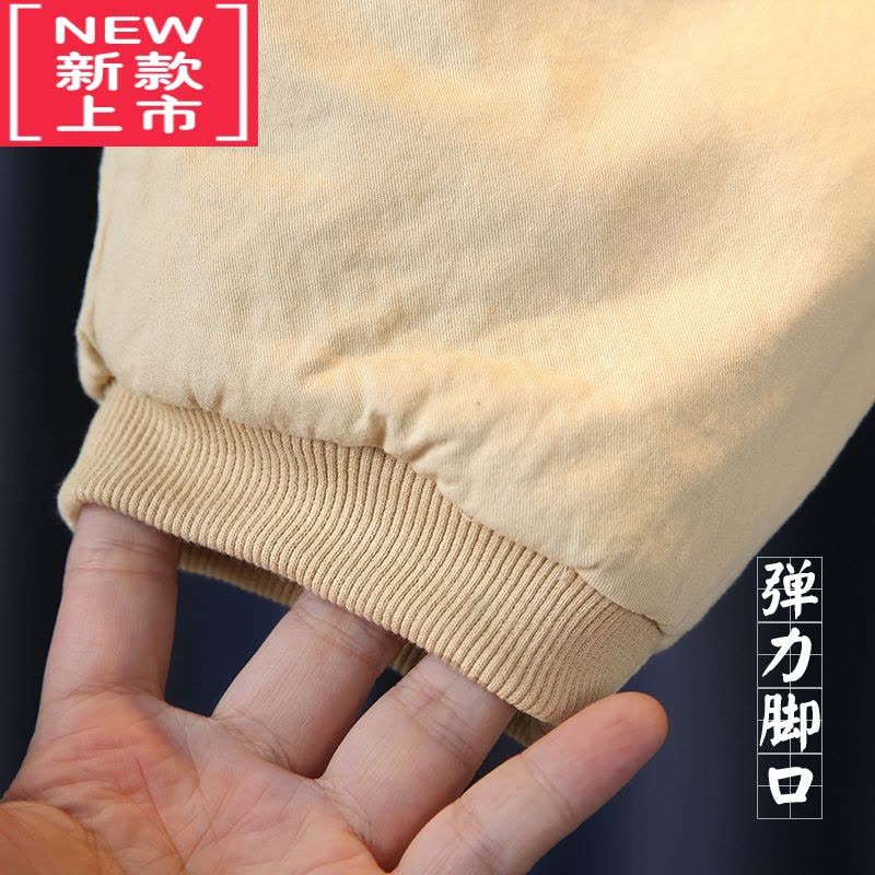 可莉允宝宝夹棉裤子男冬季加棉加厚外穿女婴儿宽松儿童冬季保暖裤图片