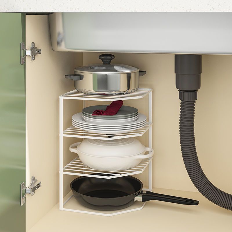 增高款收纳架锅架厨房家用多层放锅架子置物架转角锅具收纳神器台面