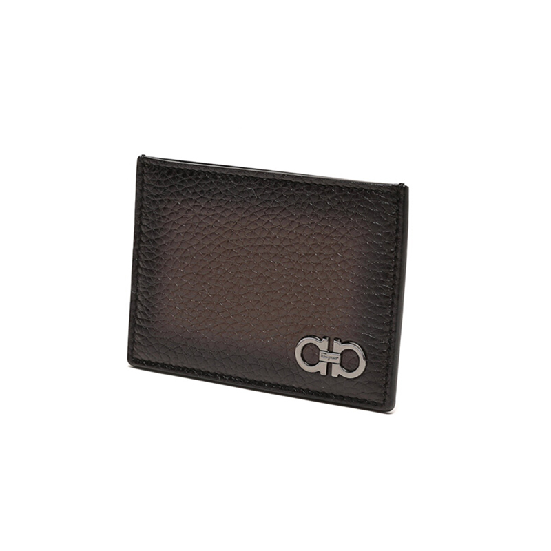 Ferragamo 菲拉格慕 女士棕色荔枝纹卡包66A075 0685797