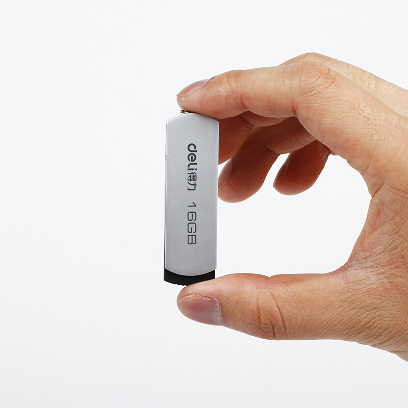 得力(deli)3721移动U盘高速读写 时尚小巧 轻型U盘16G高清大图