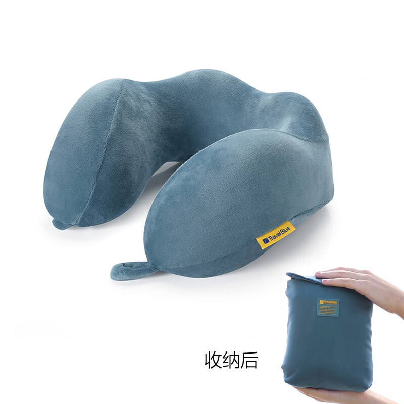 蓝旅(TRAVEL BLUE) 记忆棉u型枕礼盒套装旅行居家午休睡眠三件高清大图