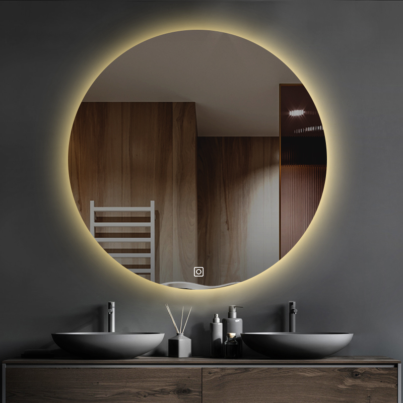 智能浴室镜子卫生间led灯镜壁挂墙洗手台梳妆台化妆镜圆形卫浴镜