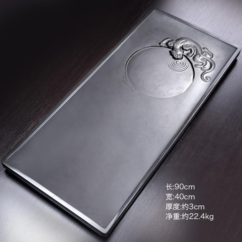 家柏饰(CORATED)乌金石大尺寸茶盘整块长方形茶台家用大号功夫茶具托盘大茶海高清大图