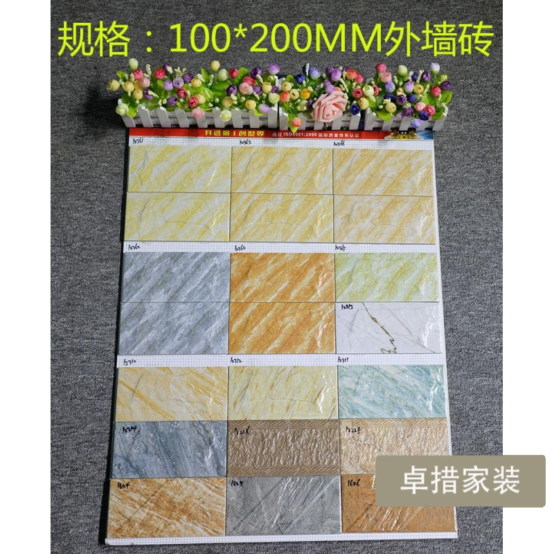 外墙砖100x200别墅室外阳台墙面砖自建房围墙瓷砖釉面喷墨工程砖壹德壹