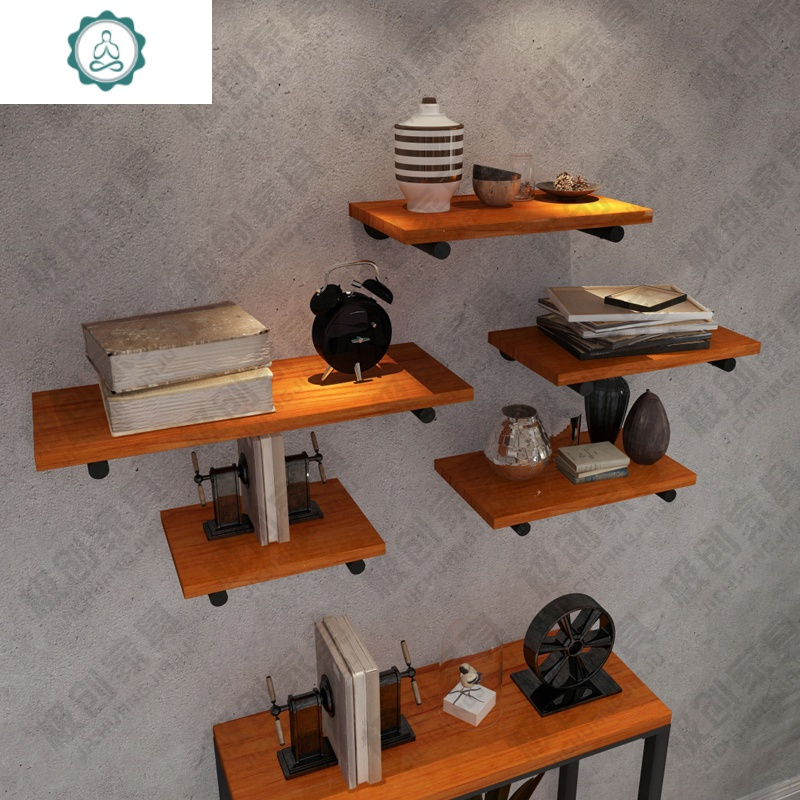 墙上一字隔板置物架实木松木墙壁收纳架子壁挂架饰品架