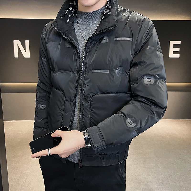 骄克雄狮(jankeleone)羽绒服男士短款2023年秋冬新款时尚轻薄保暖立领