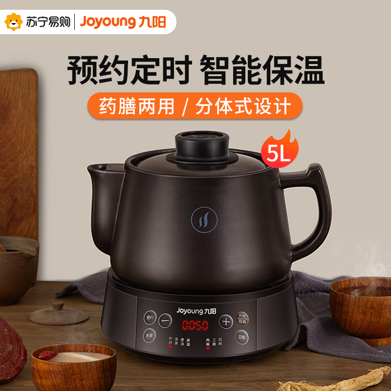 养生壶 5l大容量 耐热陶瓷 液体加热器 智能药膳煲家用 dgd5003bq