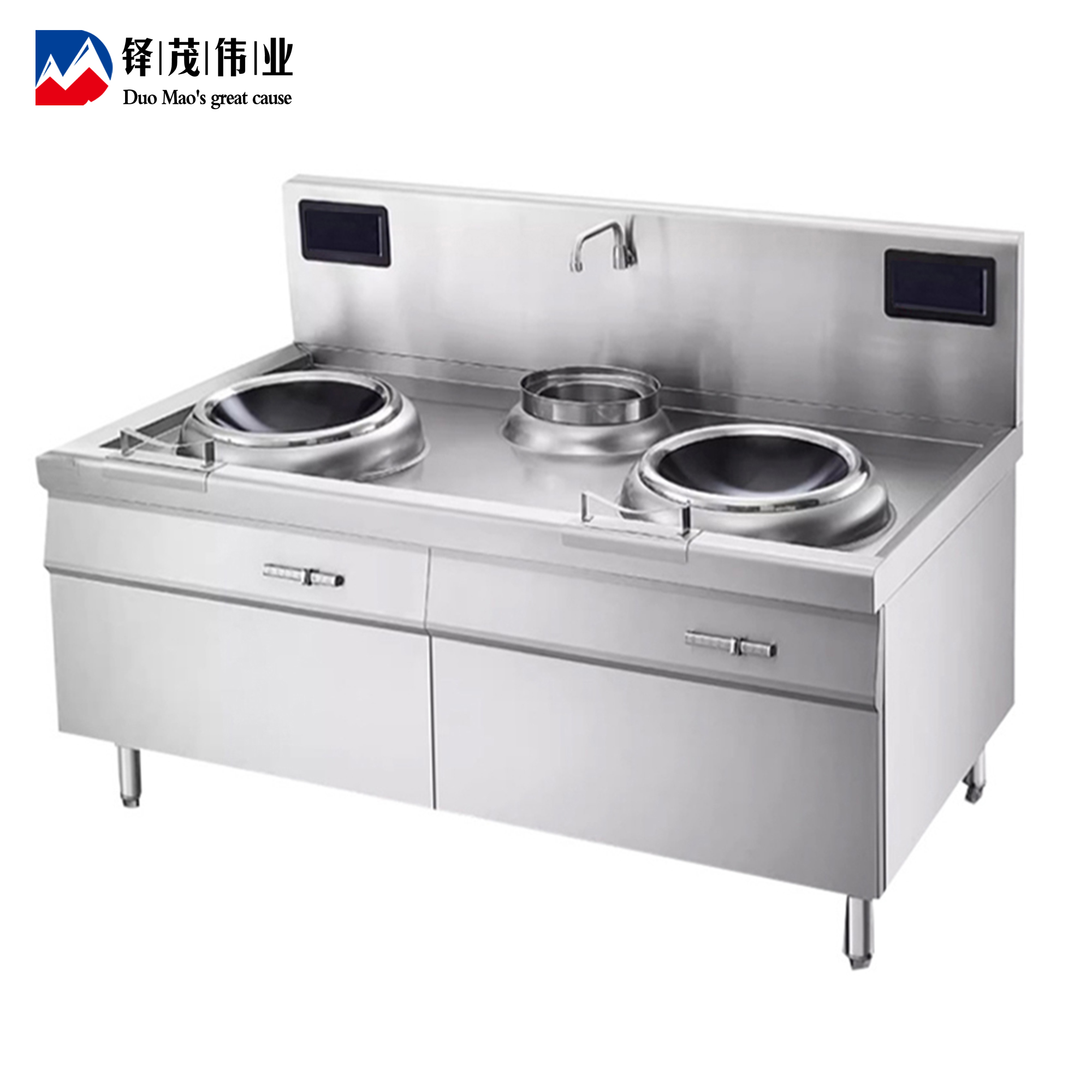 铎茂伟业 双头单尾40小炒炉 1800*1000*800+400mm 台高清大图
