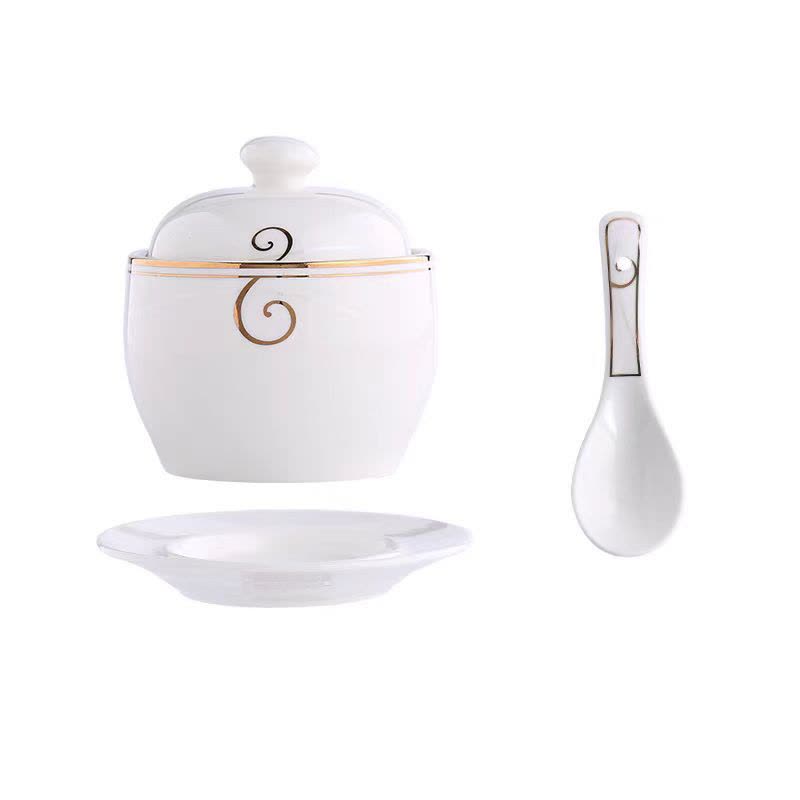 橙亿鸿 包房陶瓷炖盅配碟送勺 280ML/个图片