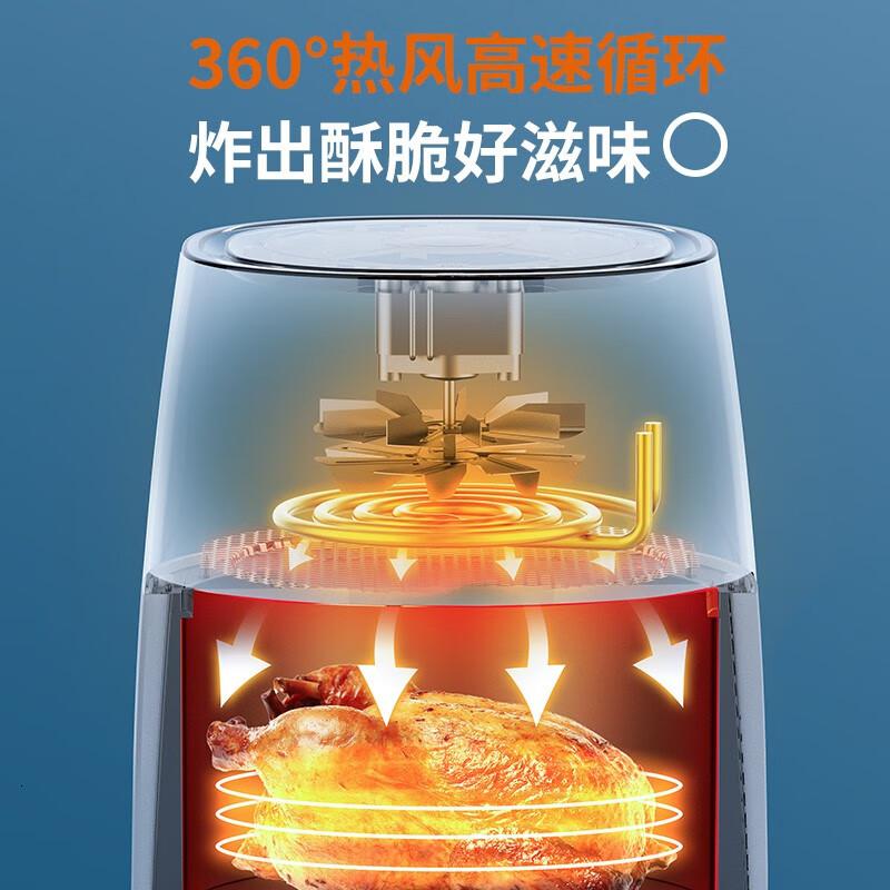 九阳(Joyoung)4.5L大容量 准确定时无油低脂煎炸 烘炸烤多功能烤箱薯条机空气炸锅KL-J63A高清大图