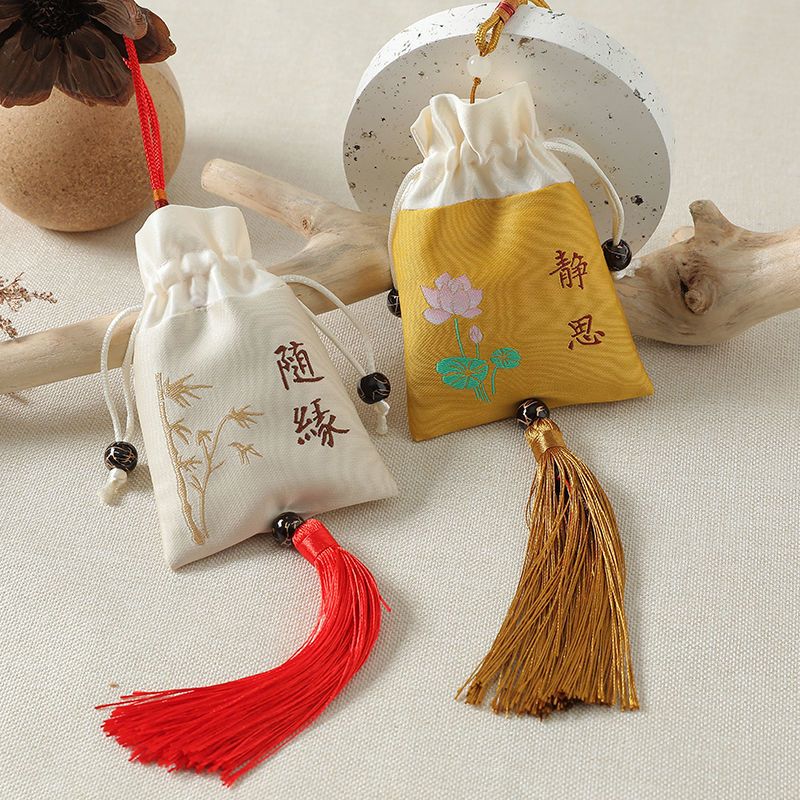 端午荷包香包香囊汉服随身房间车用除味香料香包袋香囊空袋中国红空袋