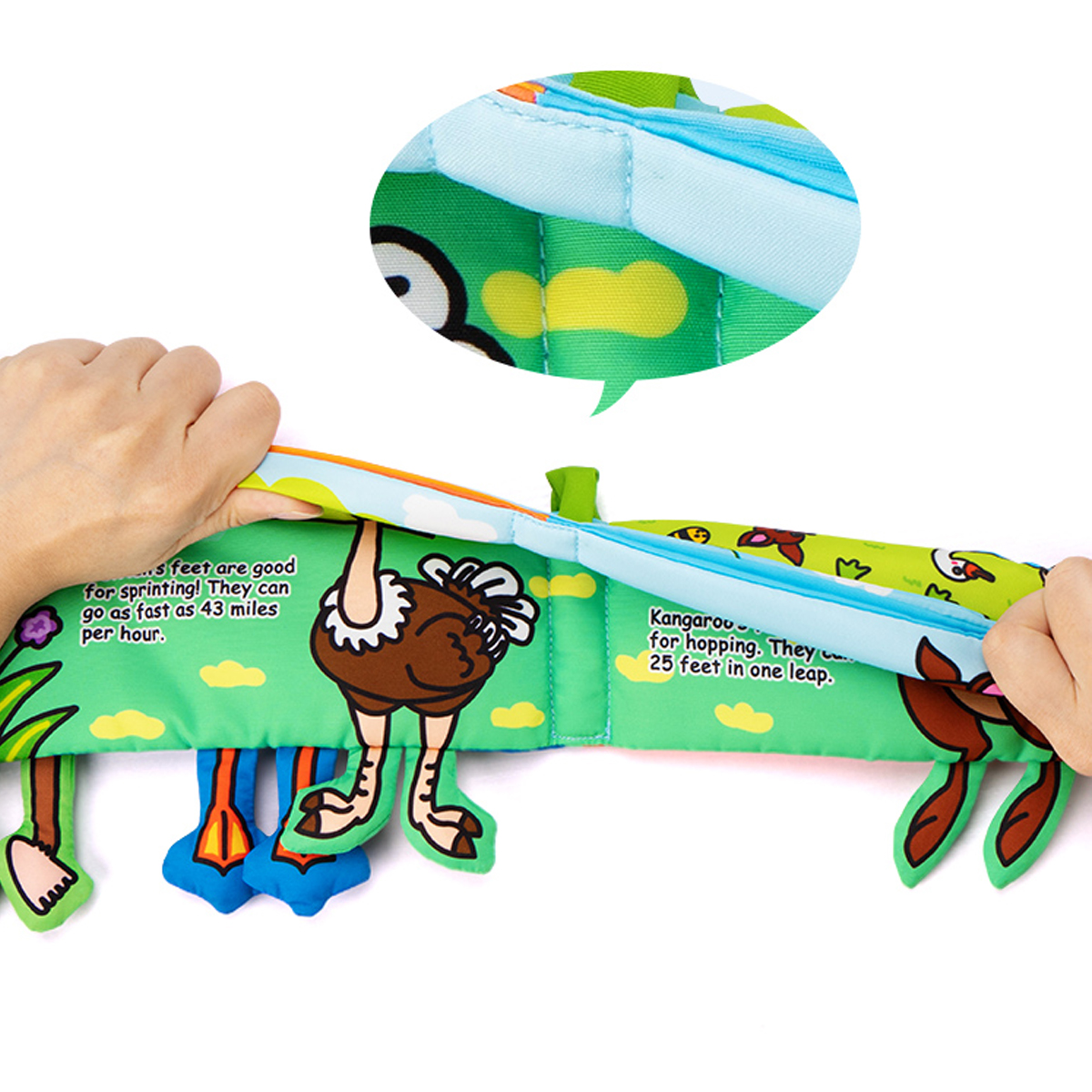 jollybaby新款鳄鱼布书婴幼儿早教撕不烂可啃咬6-12个月1663高清大图