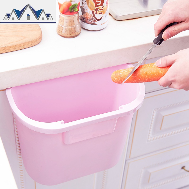 厨房壁挂式分类垃圾桶加厚塑料橱柜垃圾筒无盖可挂式收纳桶_8_336高清大图