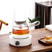 黑茶普洱茶家用蒸茶器电陶炉耐高温玻璃煮茶器 云初侧把煮茶器