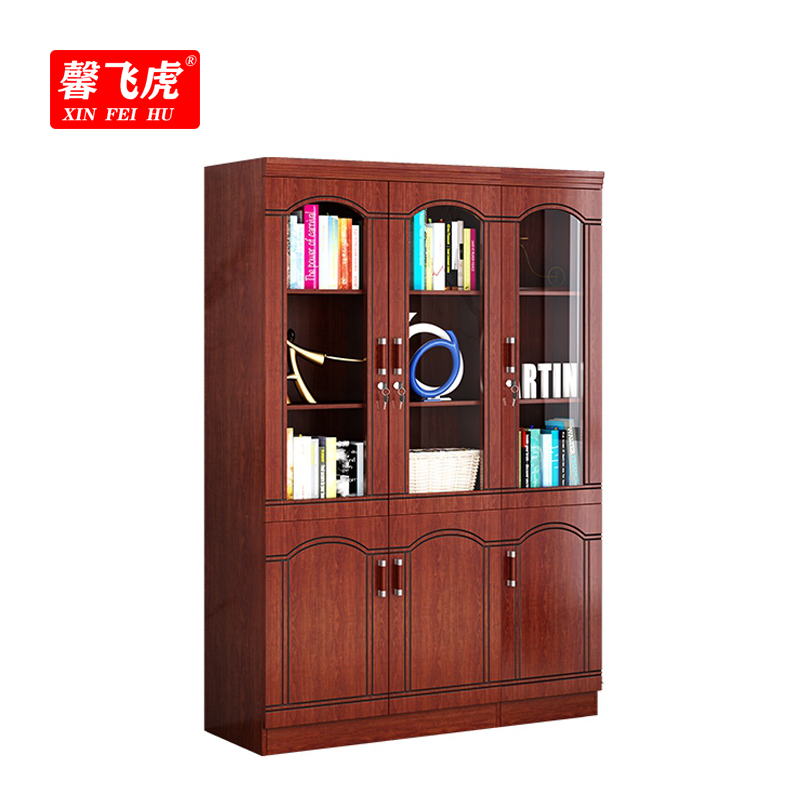 馨飞虎木质文件柜书柜三门/台高清大图