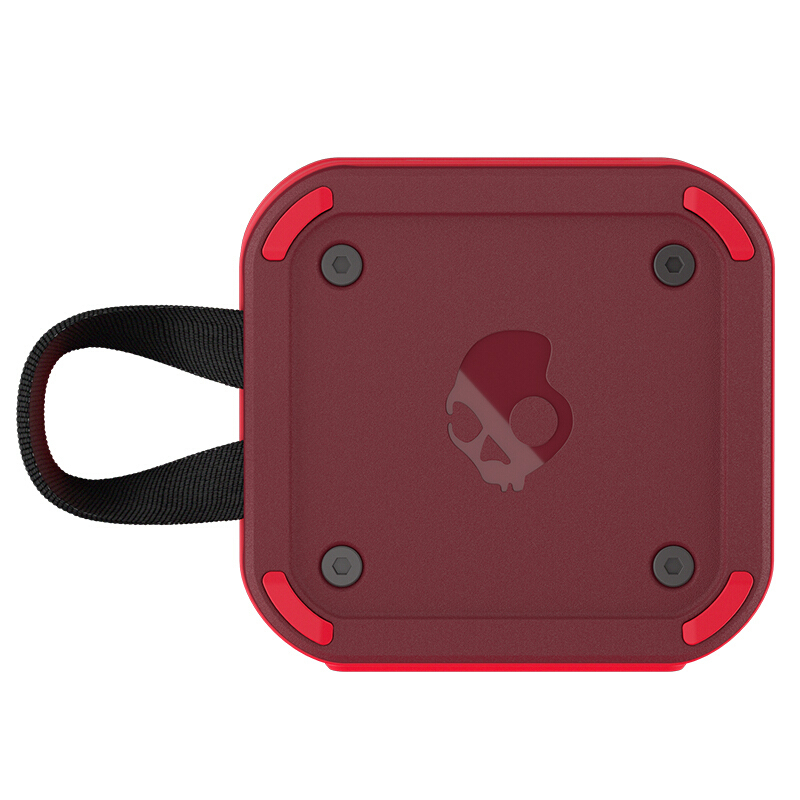 骷髅头(Skullcandy)BARRICADE MINI S7PBW-J584迷你便携防水蓝牙音箱音响 红黑色