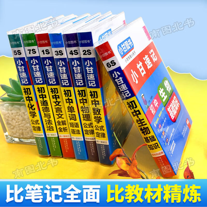 小甘速记初中小甘图书随身记英语单词数学生物理化学文言文口袋书高清大图