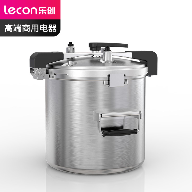 乐创( lecon) 商用高原压力锅 304不锈钢高海拔户外高压锅燃气适用 37L LC-J-YD37