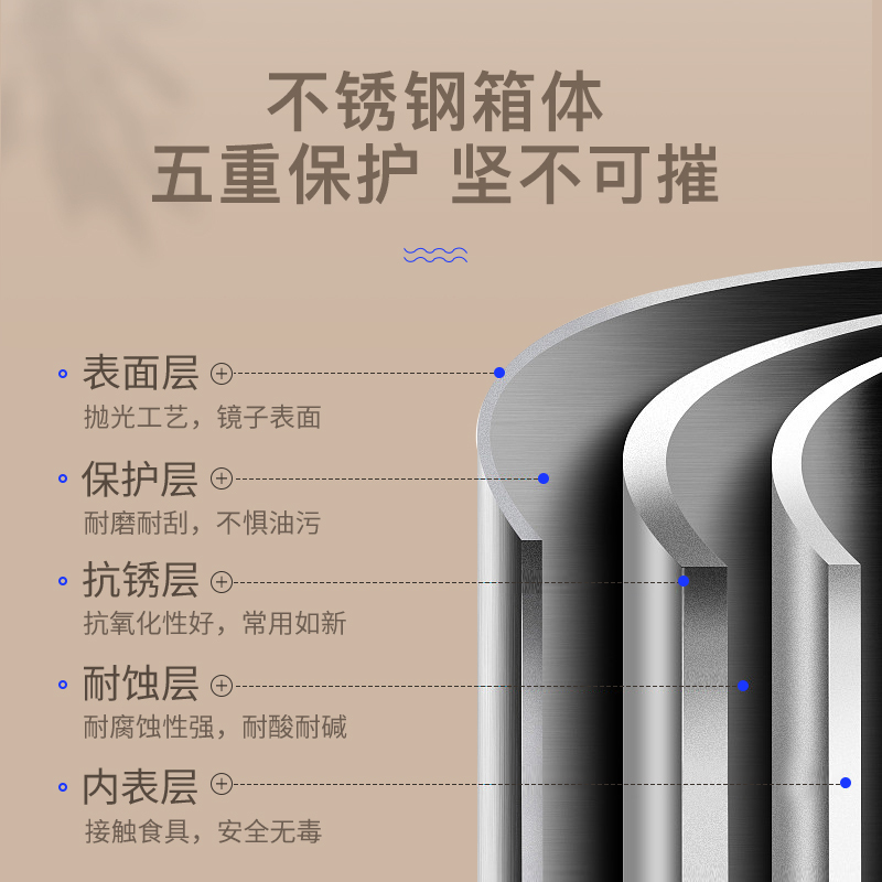康宝消毒柜家用消毒碗柜 立式大容量消毒柜商用不锈钢臭氧紫外线消毒柜 ZTP268H-S2