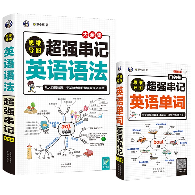 [正版]思维导图超强串记英语单词语法初高中速记词根词缀记忆法英语大全快速记忆神器英语语法词汇大全汇总专项训练高频词汇昂高清大图