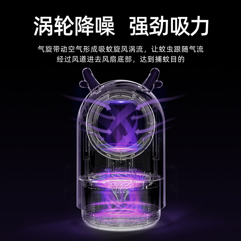 鹿角白色灭蚊灯KLY-169吸入式光触媒电击灭蚊灯家用诱驱蚊器捕蚊灯USB充电二合一灭蚊灯高清大图