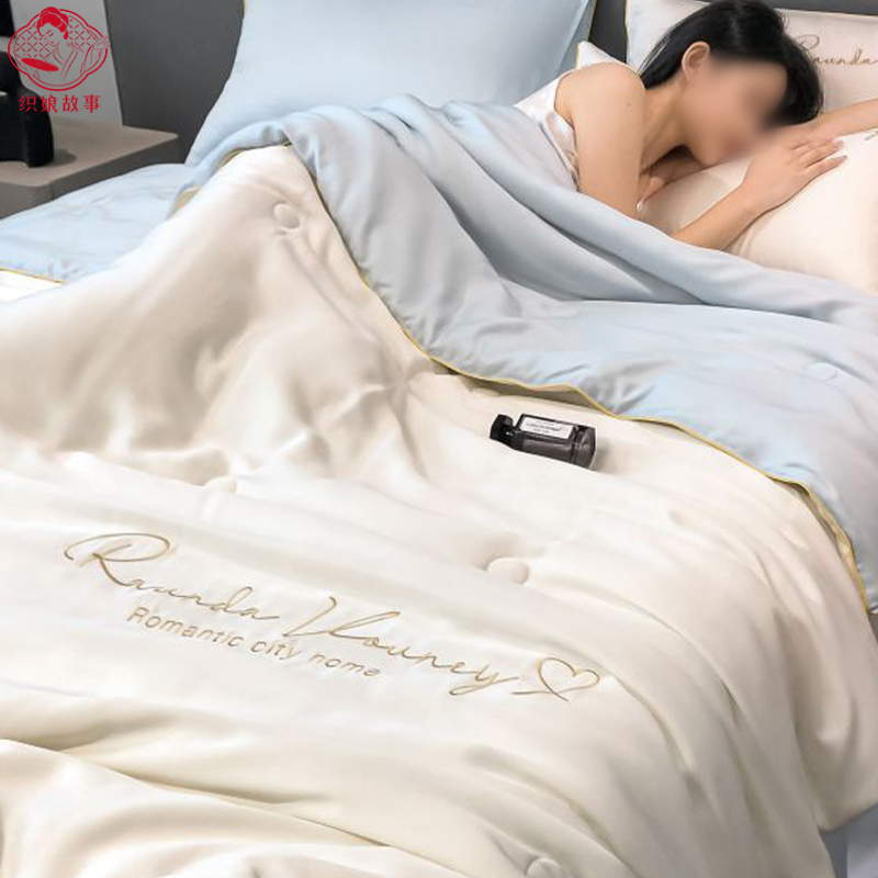 织娘故事 夏被三件套 180x220cm夏被+枕套一对/套高清大图