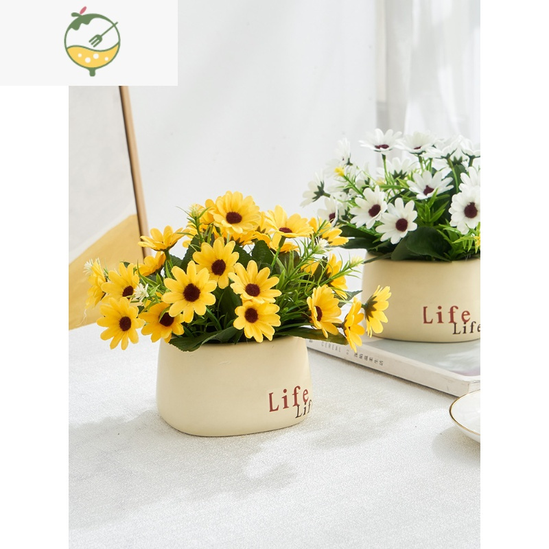 yicheng北欧ins风创意陶瓷花瓶摆件家居装饰品办公室桌面摆设迷你小