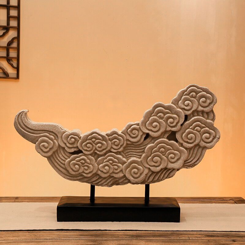 新中式仿古摆件家居饰品装饰品酒店会所茶楼工程软装摆设祥云