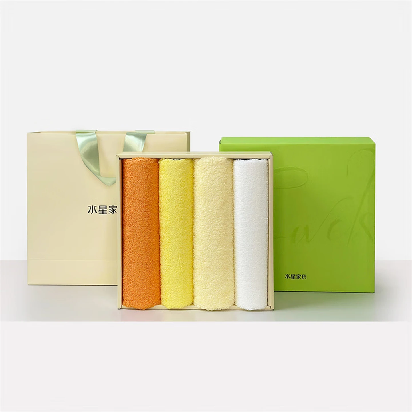 水星家纺洗脸毛巾家用柔软DHA类长绒棉毛巾礼盒 活力多巴胺A类长绒棉毛巾礼盒 2条