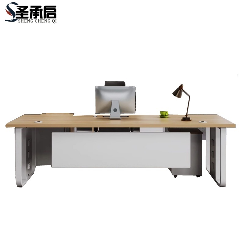 圣承启 办公班台 1.4米带椅张高清大图