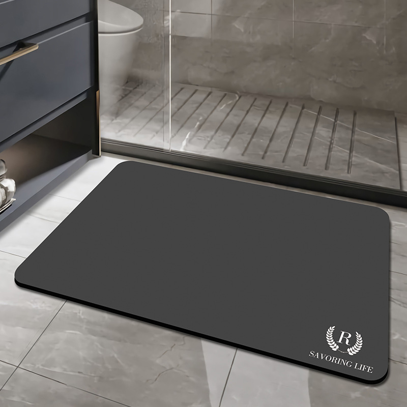 娇领硅藻泥防滑垫吸水地垫 时尚款 颜色随机 80*120cm(硅藻泥2.5mm)高清大图