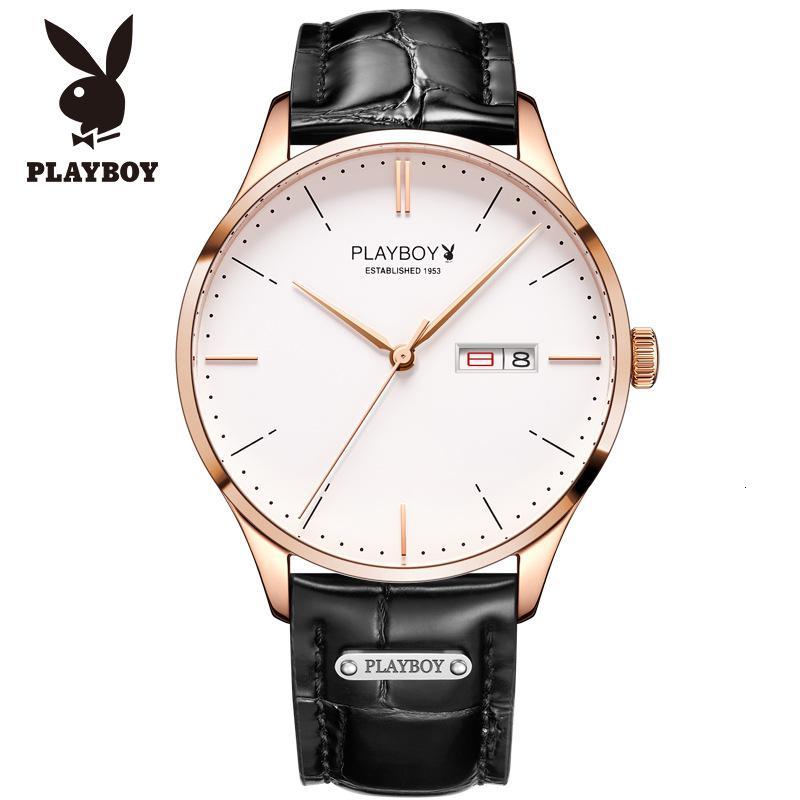 花花公子playboy手表新款欧美品牌全自动机械表男士商务正品精钢带