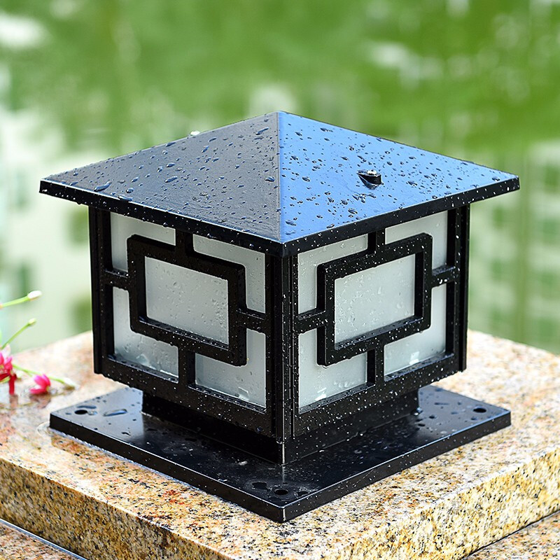 苏宁严选柱头灯太阳能灯户外围墙灯防水别墅庭院柱灯欧式太阳能大灯