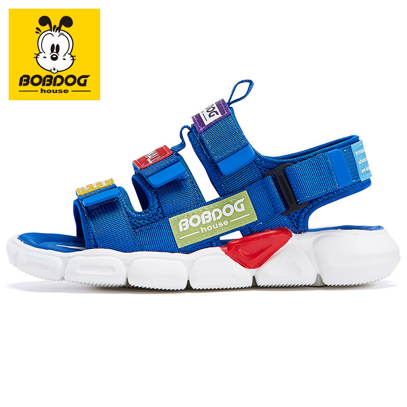 BOBDOG HOUSE巴布豆童鞋儿童凉鞋2019夏季中大童韩版男童女童软底鞋子T9245