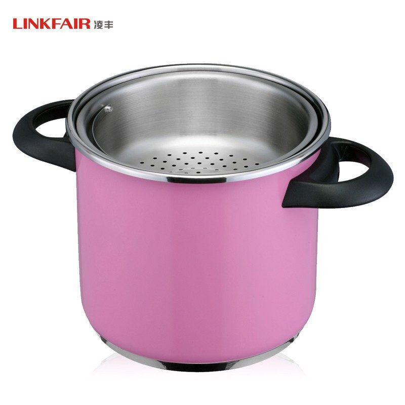 凌丰(LINKFAIR)经典按钮式压力锅 5.5L(桃红色)LFPC-JD5505