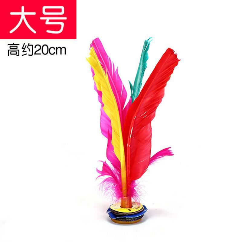 彩色羽毛毽子儿童比赛专用毽球成人花毽健身羽毛毽牛筋底耐踢毽子