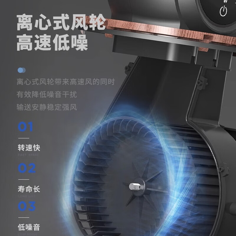 西屋(WESTINGHOUSE)落地扇无叶扇[太空灰]雾化加湿+AI语音控制+12档直流变频WTH-WY006高清大图
