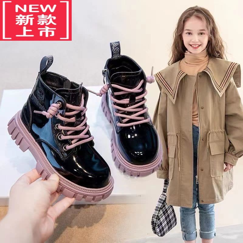 可莉允女童鞋马丁靴2022秋冬季新款棉鞋儿童靴子加绒短靴男童靴宝宝冬鞋图片