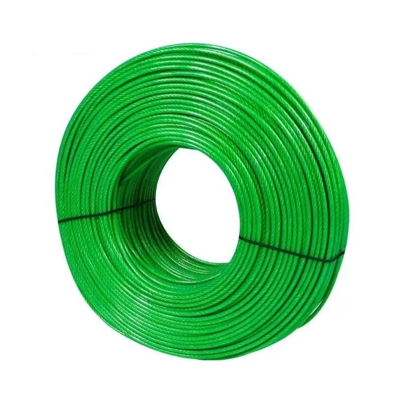伟鹏双兴 绿色包塑钢丝绳 直径16mm 米高清大图