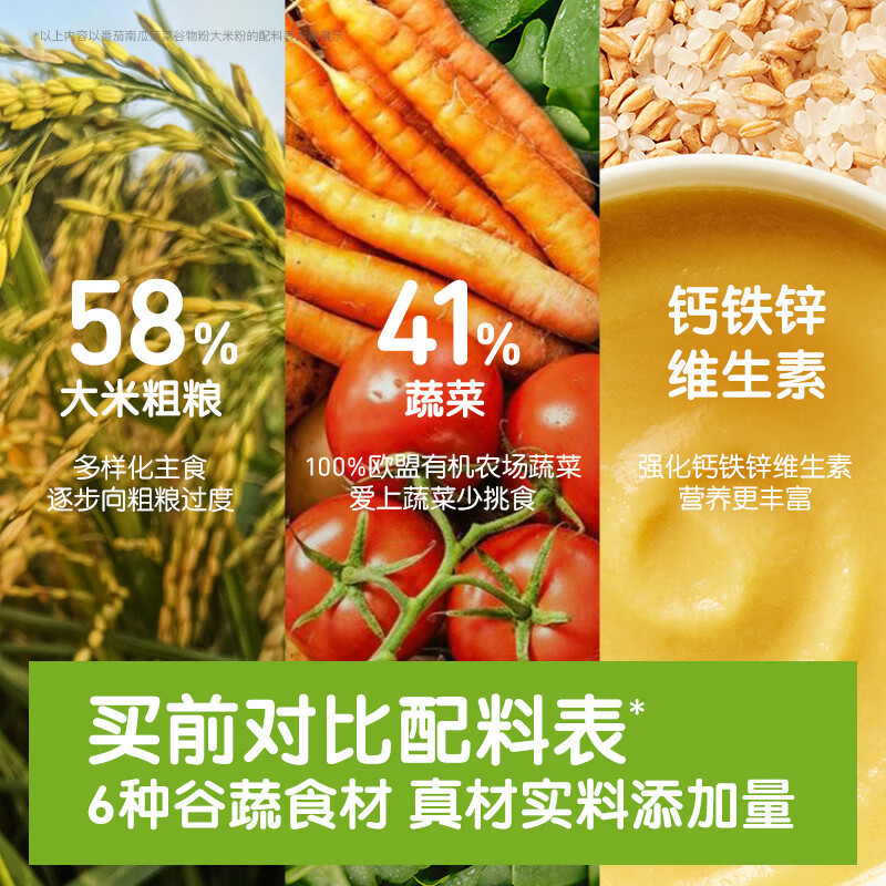 小皮 婴幼儿胡萝卜益生菌大米粉160g*5