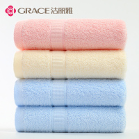 洁丽雅(grace) 毛巾4条装 72*33cm (颜色随机发货)