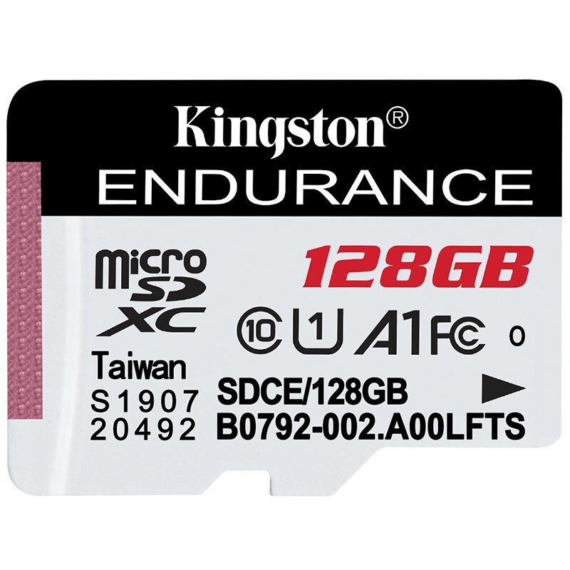 金士顿(Kingston)128GB 读速95MB/s U1 A1 行车记录仪&家庭监控摄像专用 TF(MicroSD)
