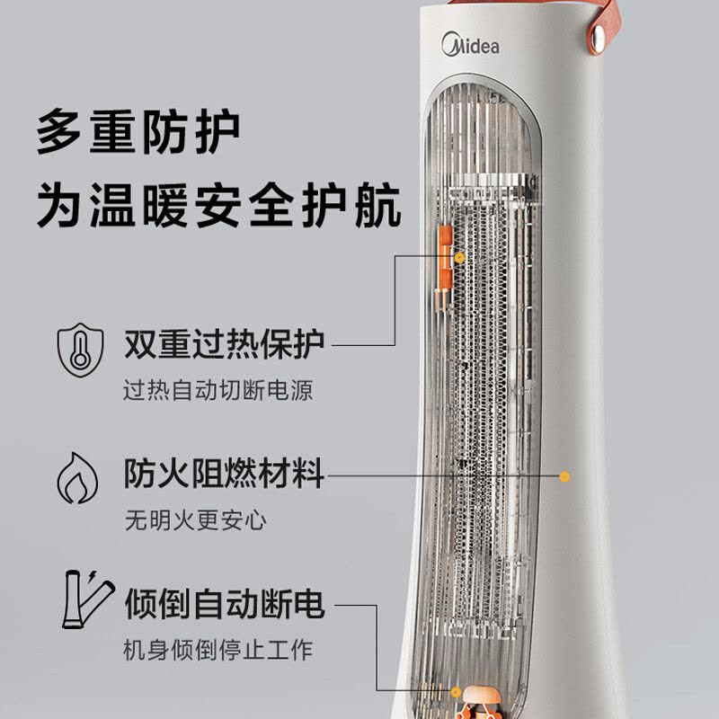 美的(Midea)取暖器/电暖器/电暖气家用/热风机/WiFi智能/速热广角摇头电暖风机HFW20EK图片