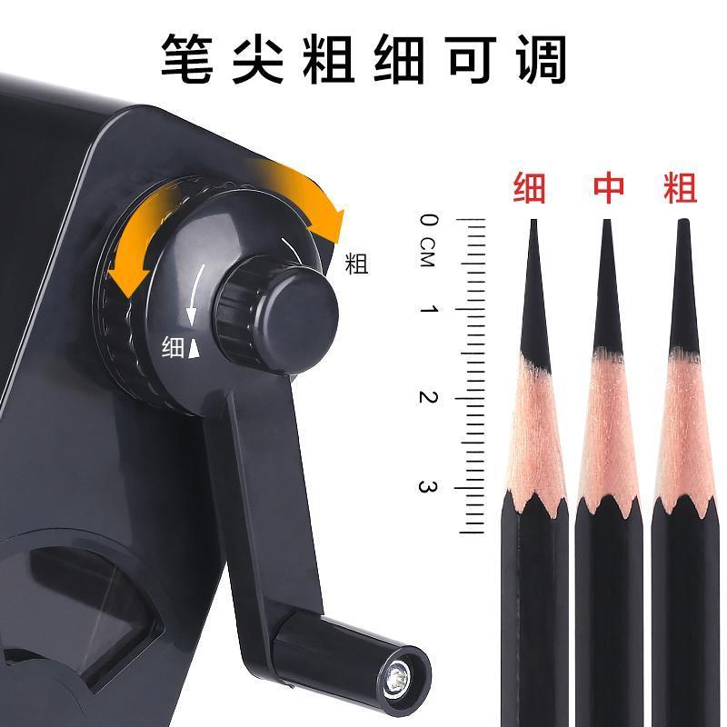 素描削笔器美术专用削笔器手摇卷笔刀笔刨碳笔专用耐用削笔刀 宗茂素描专用削笔器(经典黑+刀架)